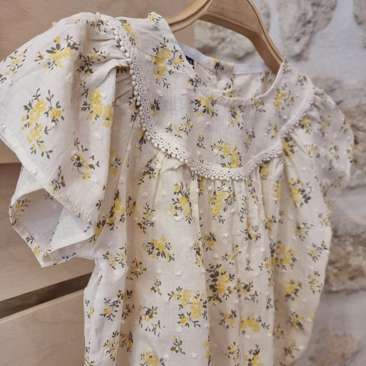 Romper in organic cotton voile