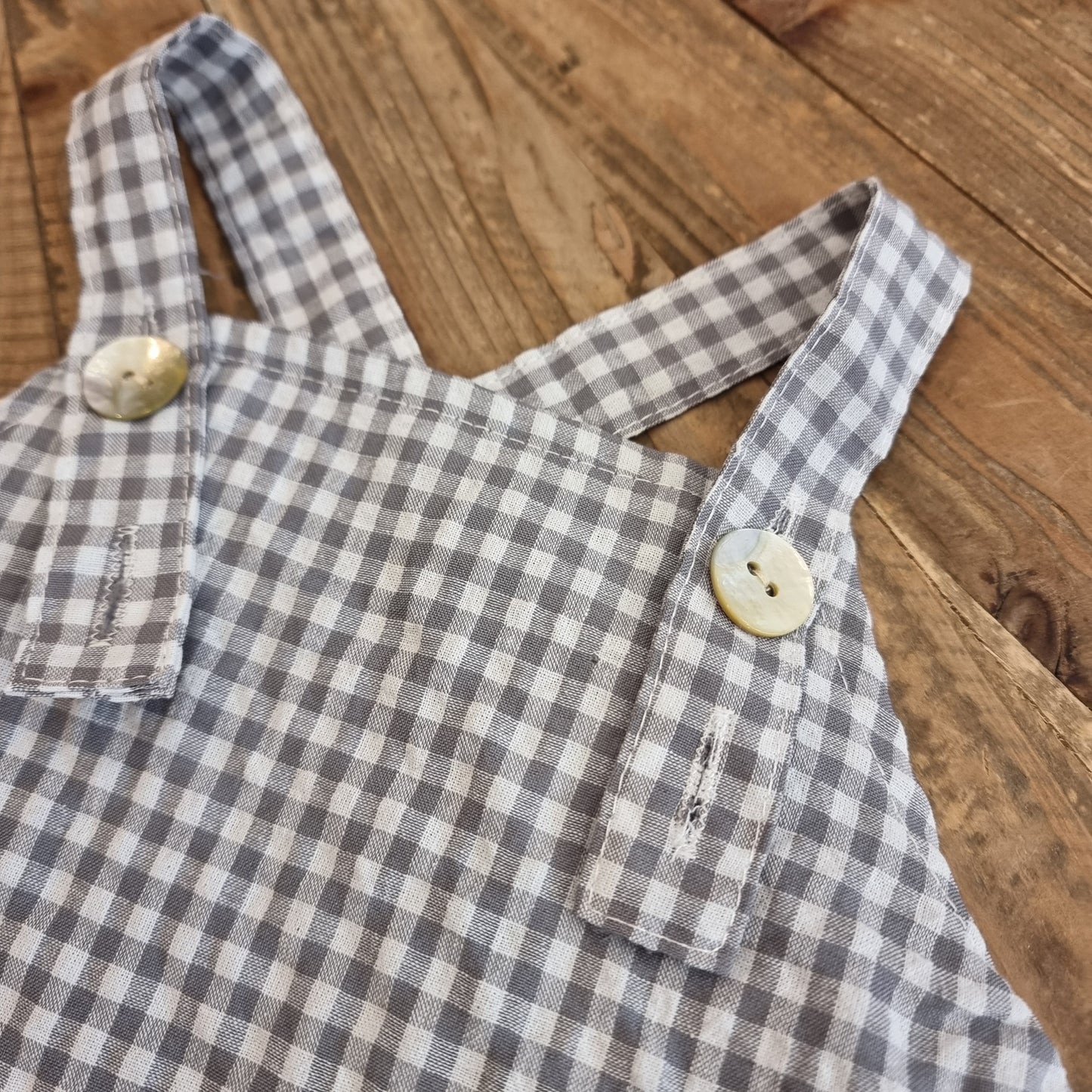 Romper in organic cotton vichy