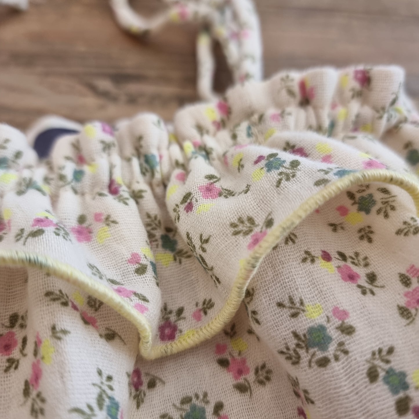 Romper in organic cotton double gauze