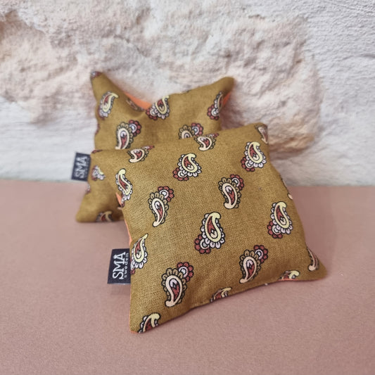 2x organic flaxseed dry heat pack, hand warmers