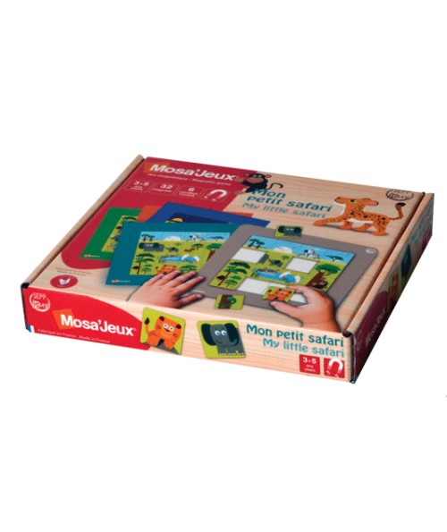 Mon Petit Safari Mosa'Jeux Magnetic Puzzle by SEPP - French Language Safari Mosaic Toy for Kids 3-5
