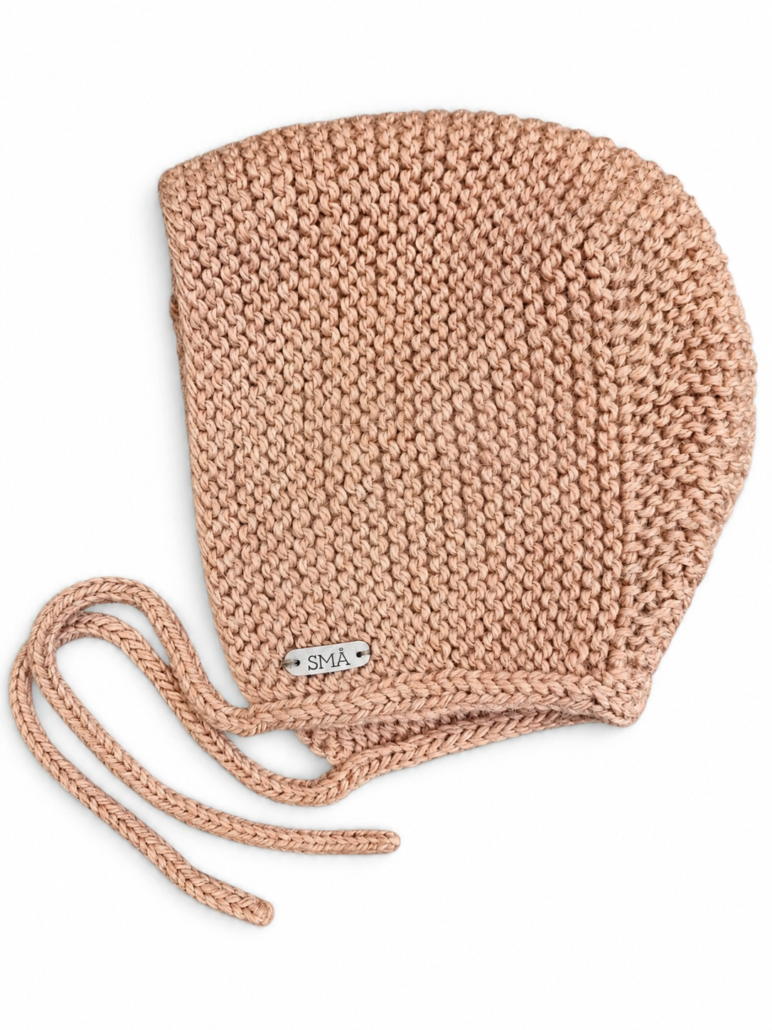 Hand Knitted Baby Bonnet | Apricot