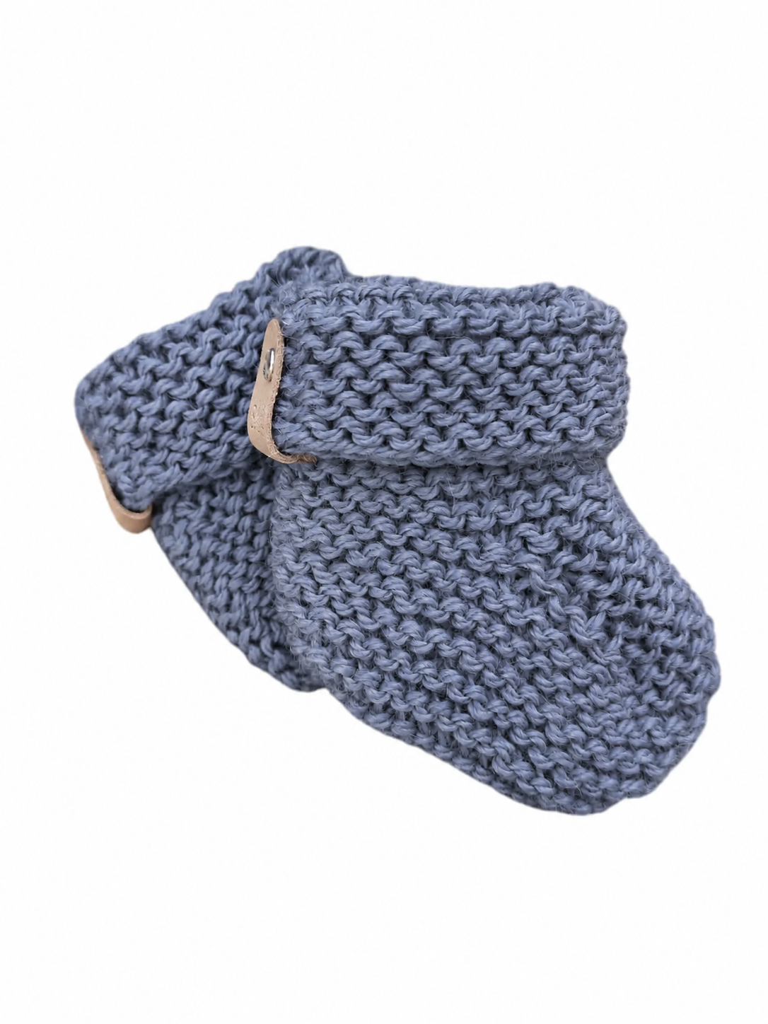 Hand Knitted Baby Booties | Gray