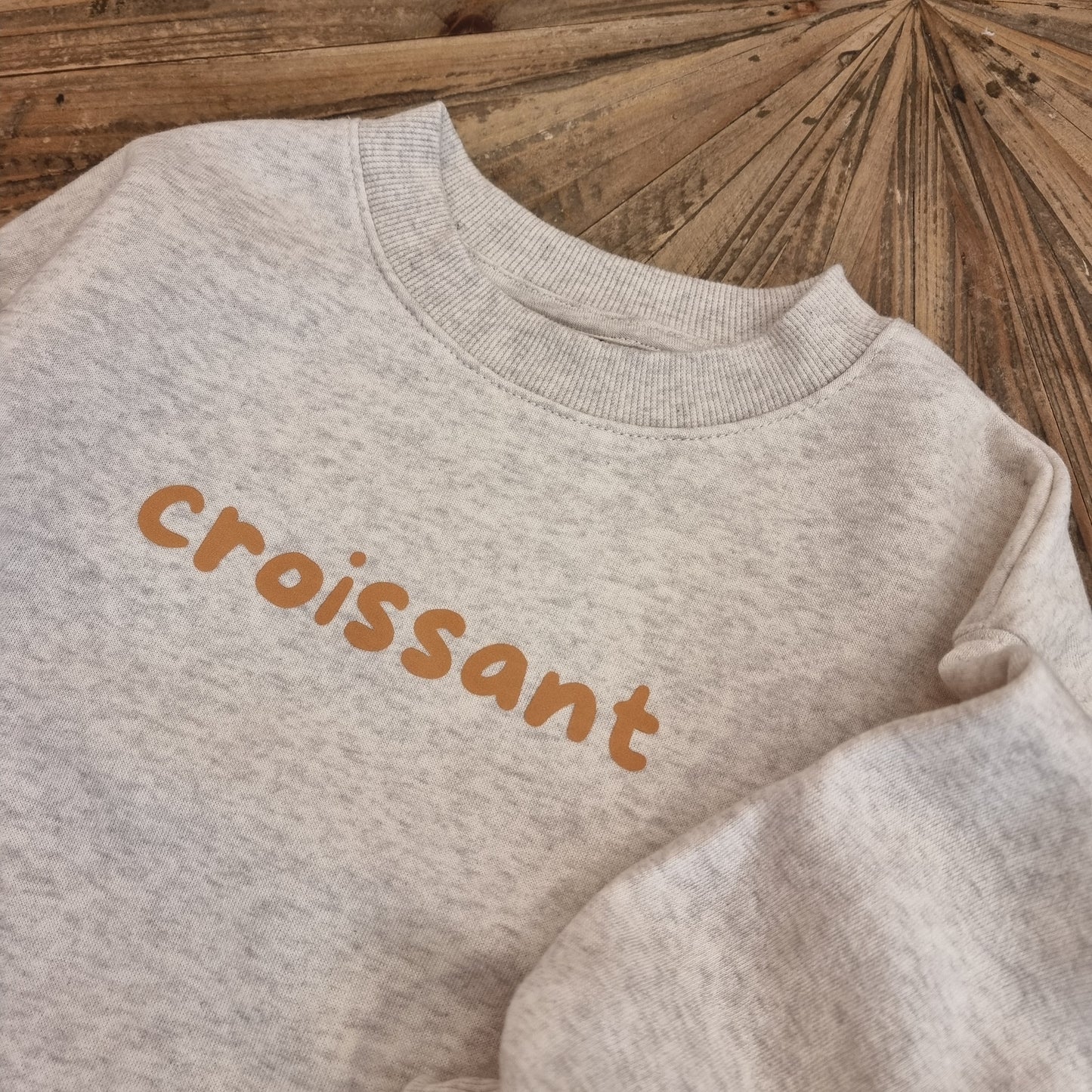organic sweatshirt croissant print
