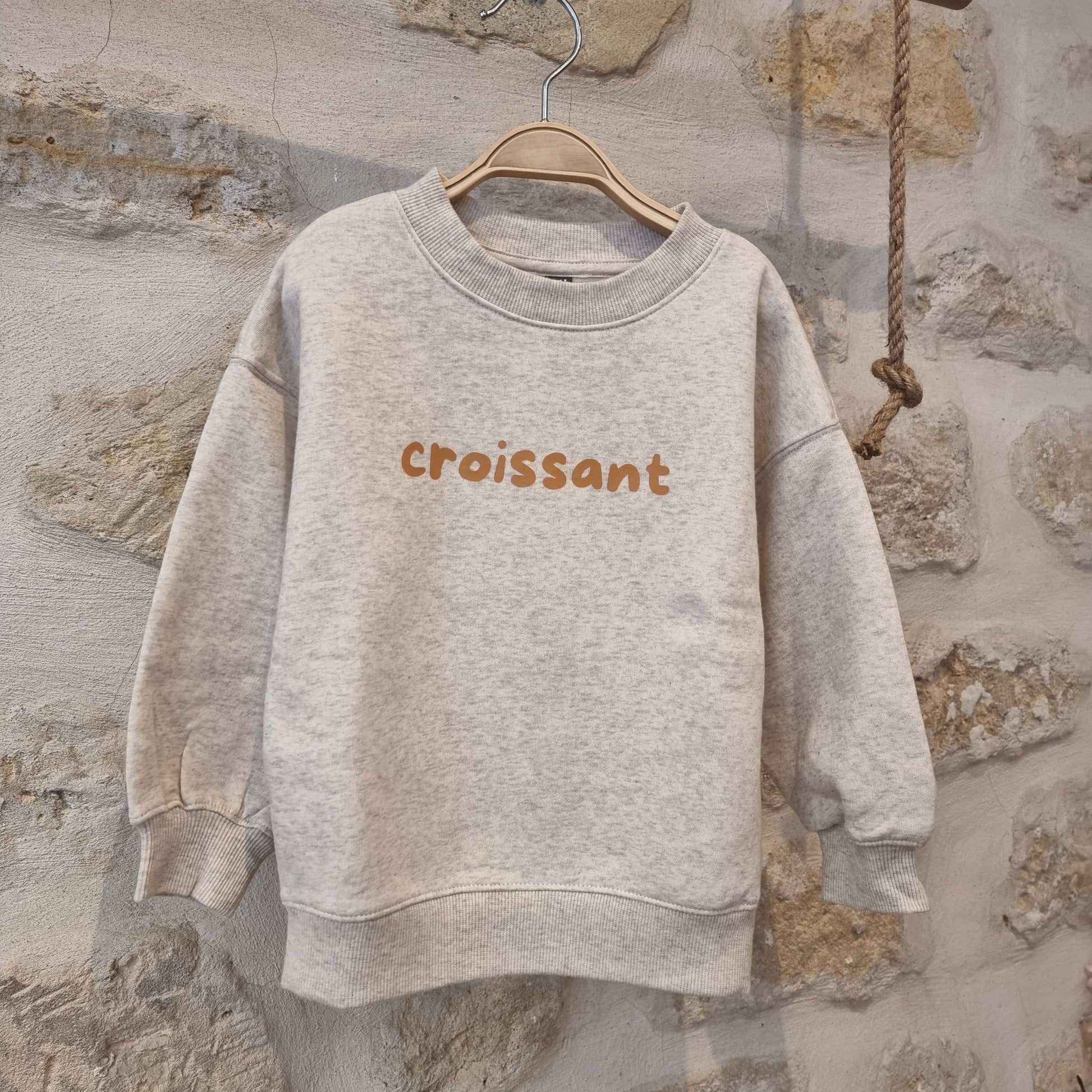 Croissant print sweatshirt