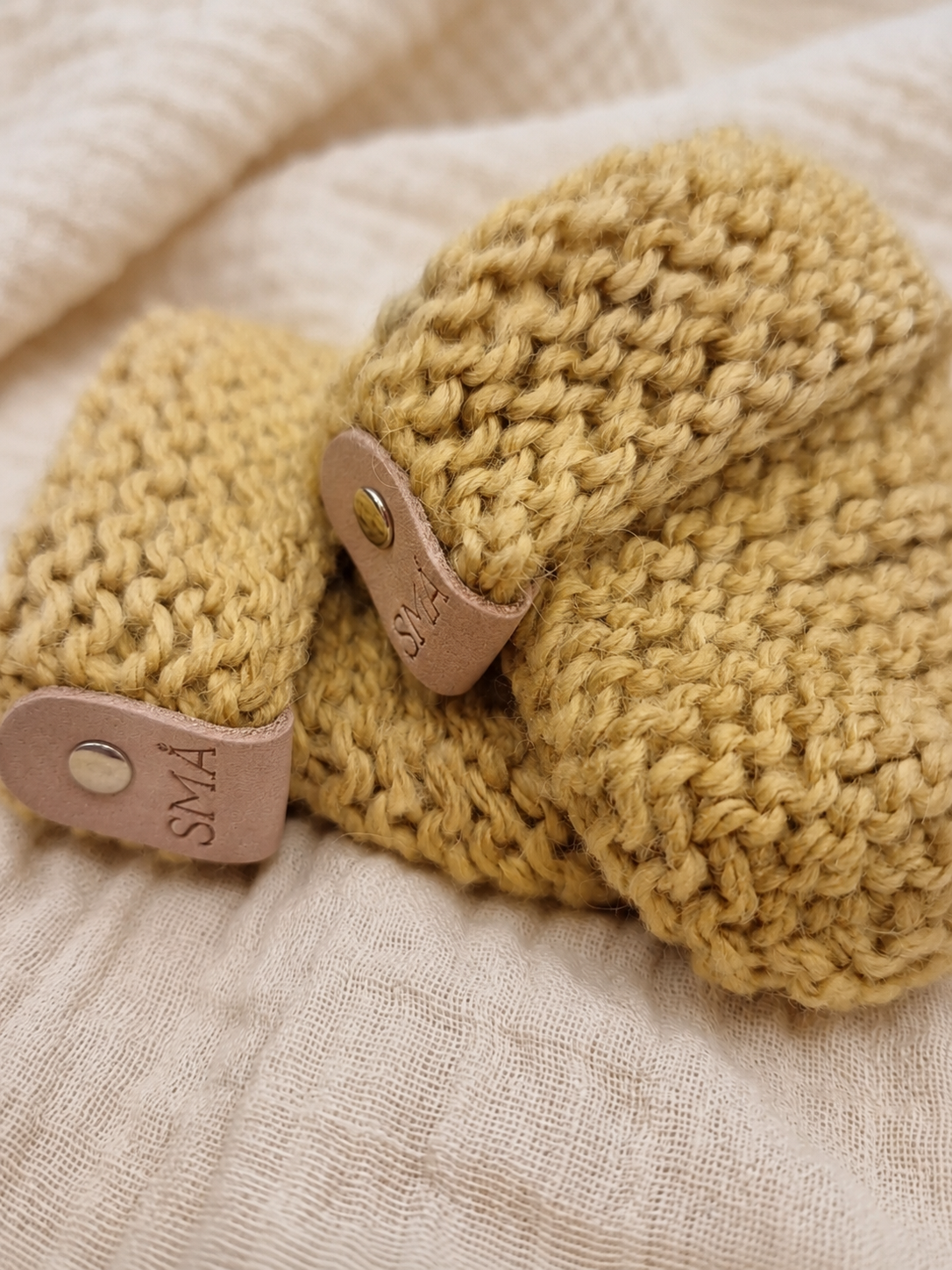 Hand Knitted Baby Booties | Dijon