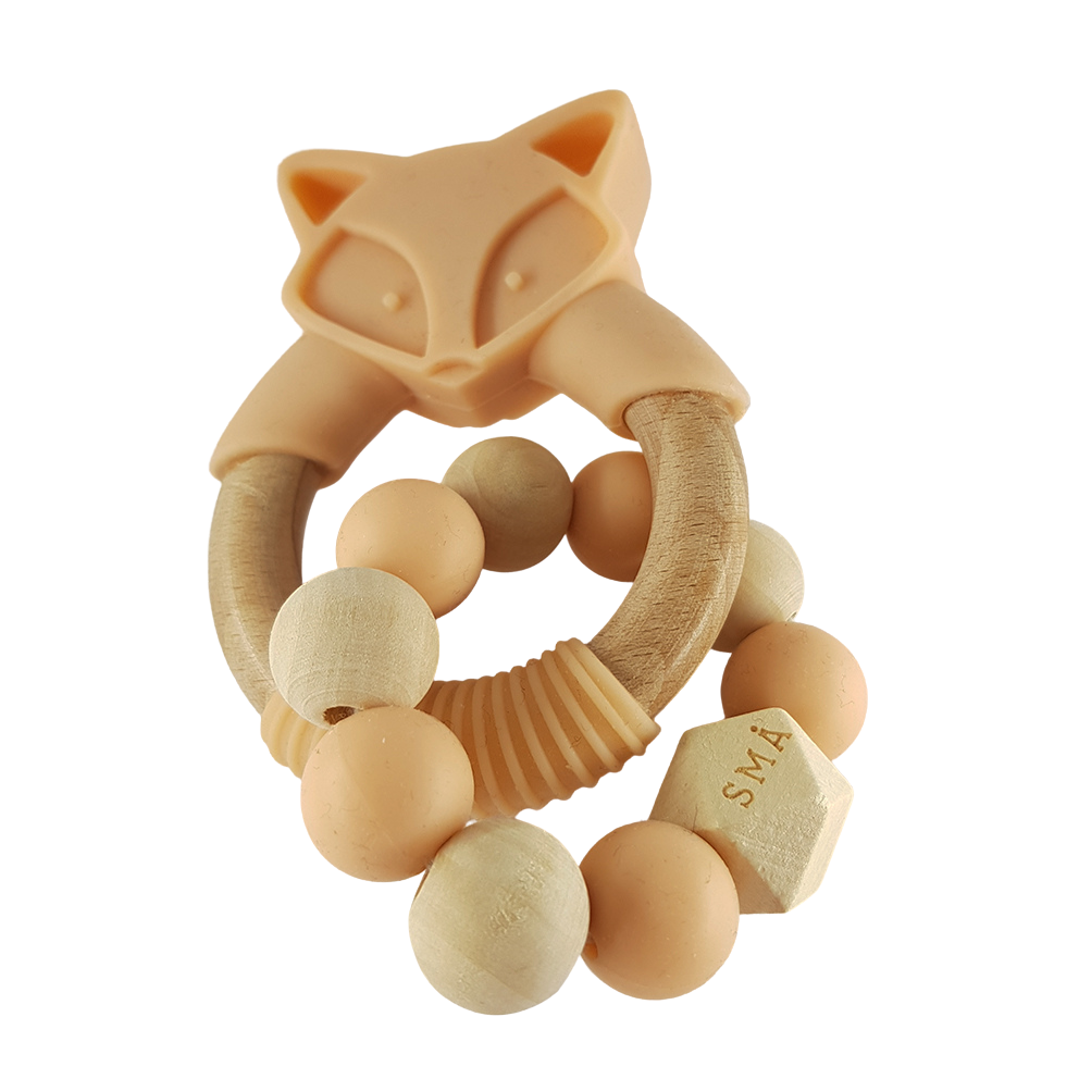 FOX baby teether, peach