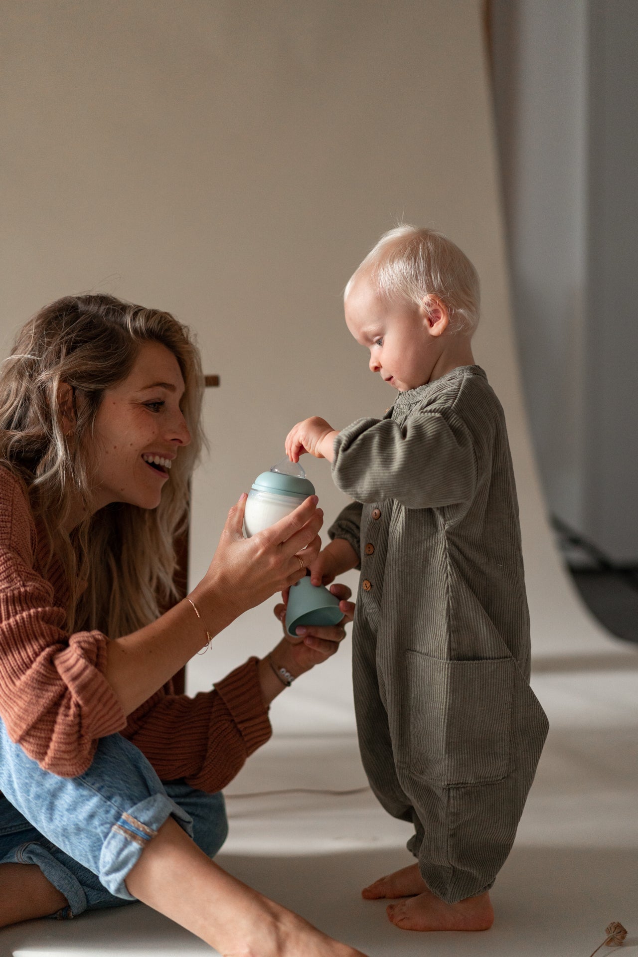 ELHEE baby bottle, ivy green