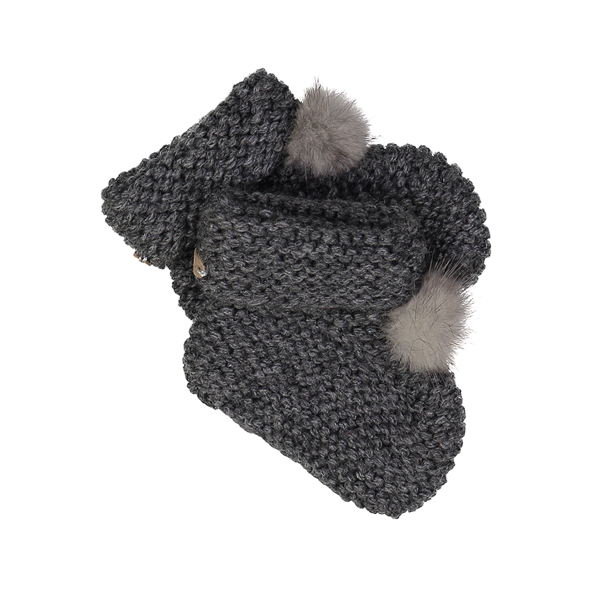 FANCY hand knitted newborn socks in merino and silk