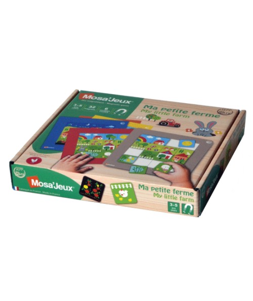 Ma Petite Ferme Mosa'Jeux Magnetic Puzzle by SEPP - French Language Farm Mosaic Toy for Kids 3+