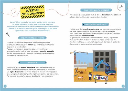 À la Découverte du Chantier Magnetic Toy - French Language Educational Construction Site Kit for Kids 6+