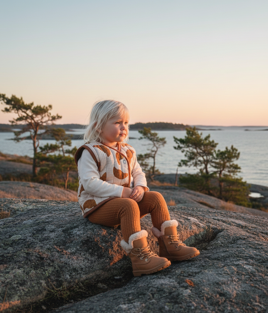 Croissant Dreams Quilted Vest in Organic Cotton Muslin