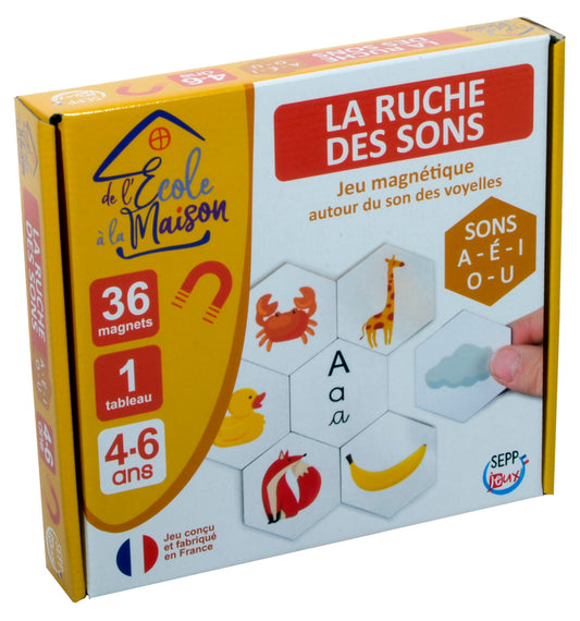 La Ruche des Sons Magnetic Learning Game - French Language Vowel Phonology Toy for Kids