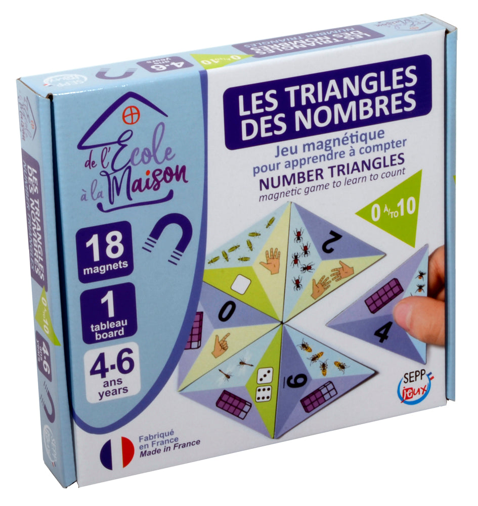 Les Triangles des Nombres Magnetic Math Game - French Language Number Learning Toy for Kids 4-6