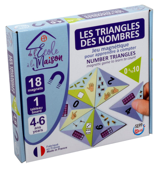 Les Triangles des Nombres Magnetic Math Game - French Language Number Learning Toy for Kids 4-6