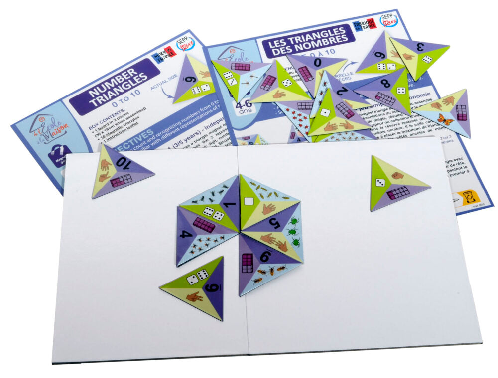 Les Triangles des Nombres Magnetic Math Game - French Language Number Learning Toy for Kids 4-6