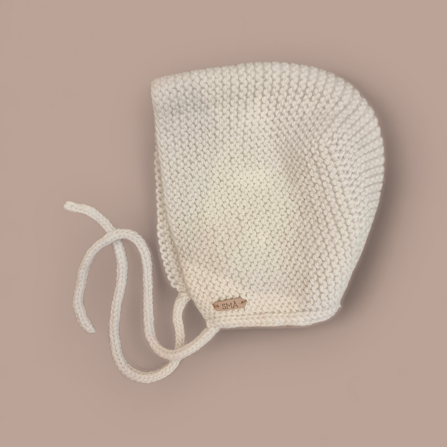 Heritage Baby Bonnet - Natural White: Newborn to 18M, Hand Knitted Heirloom