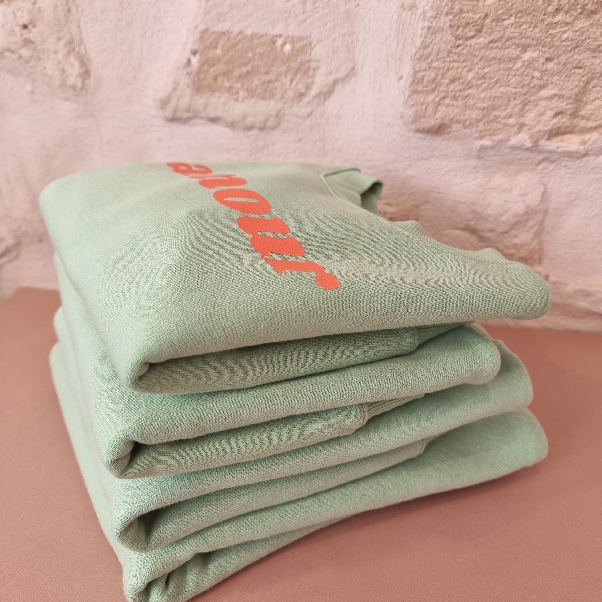 Kids' oversize sweat, retro green