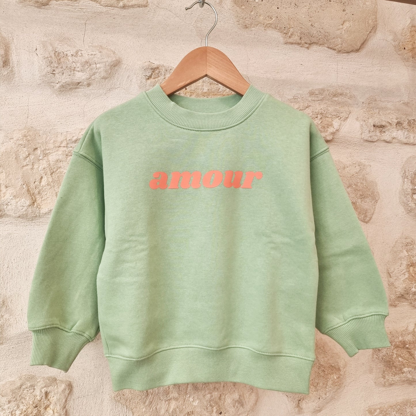 Kids' sweat, retro green