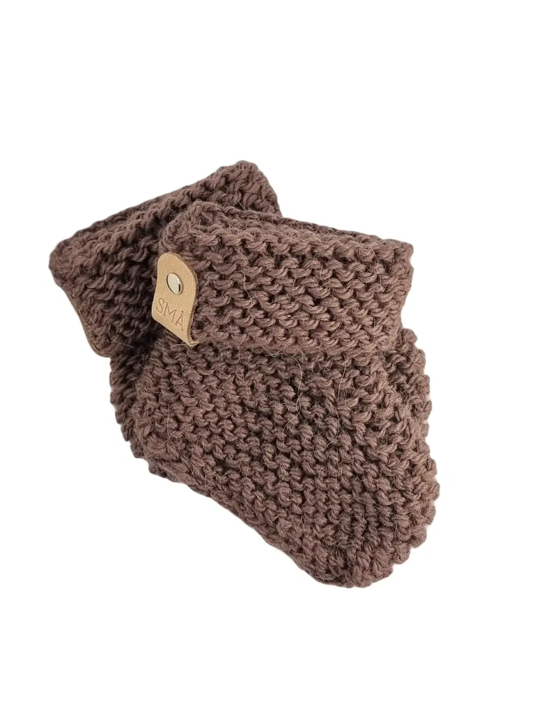 Hand Knitted Baby Booties | Chocolate