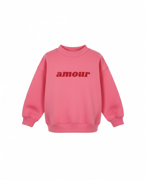 Kids' AMOUR organic sweat - perfect pink