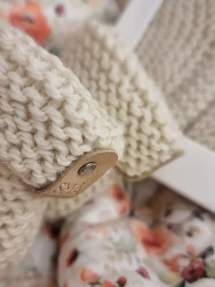 Hand Knitted Baby Booties | Natural White
