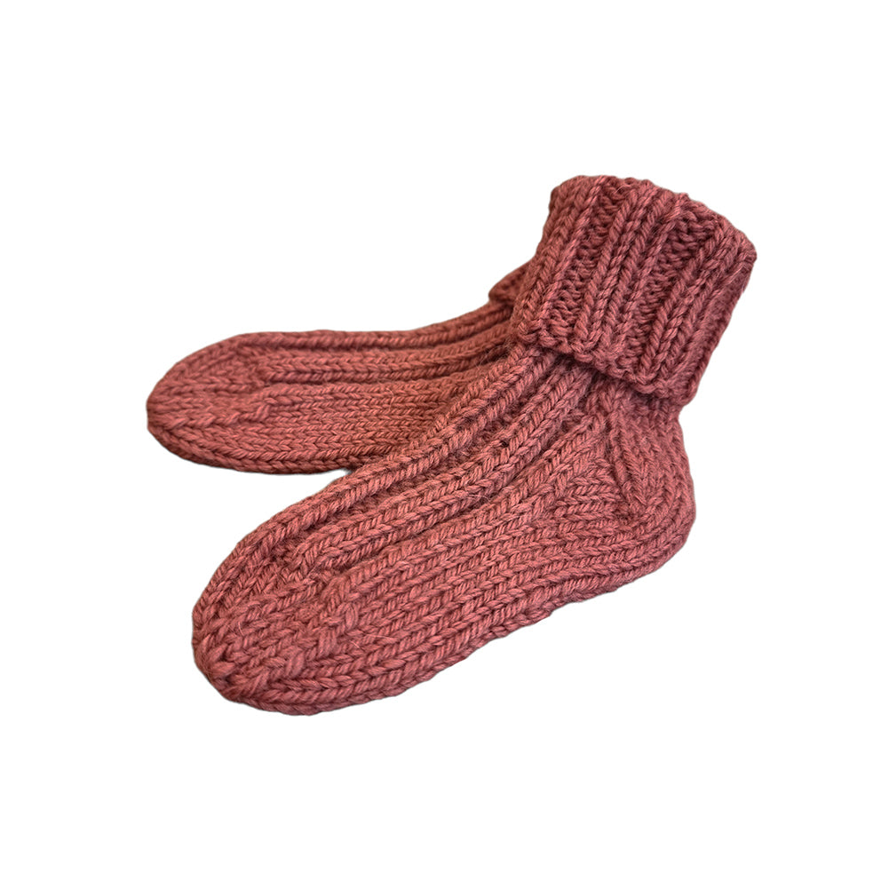 CHIP hand knitted socks - rust